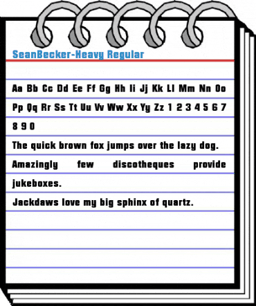 SeanBecker-Heavy Regular Font