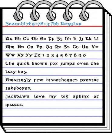 Seanchl󠄵?bh Regular Font