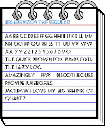 Seaside Resort NF Regular Font