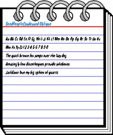 SeedPeopleCondensed Oblique Font