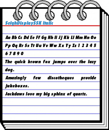 SeighDisplaySSK Font