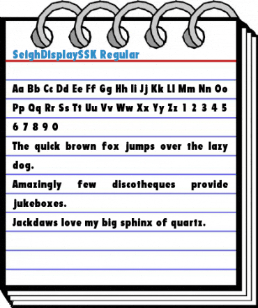 SeighDisplaySSK Regular Font