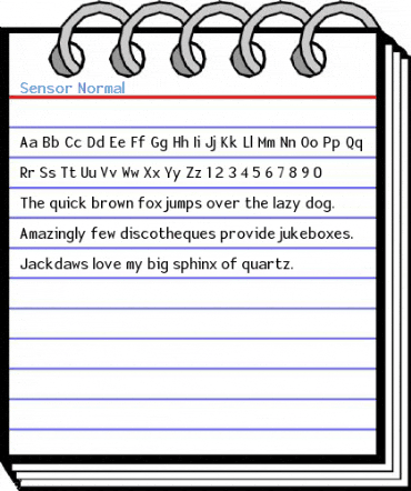 Sensor Normal Font