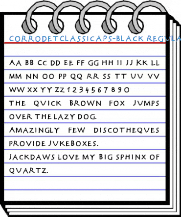 CorrodetClassicaps-Black Regular Font