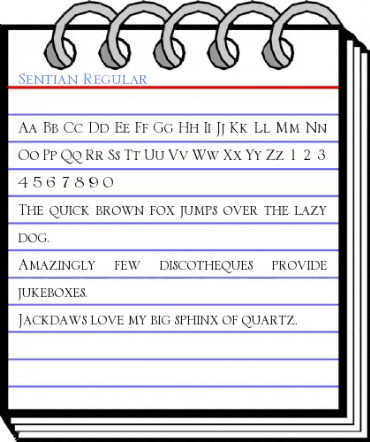 Sentian Regular Font