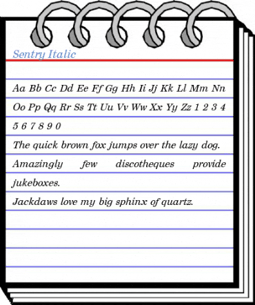 Sentry Italic Font