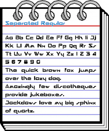 Seperated Regular Font