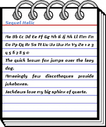 Sequel Italic Font