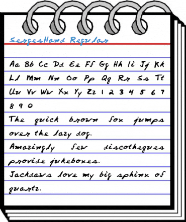 SergesHand Regular Font