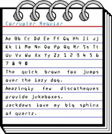 Corrupter Regular Font