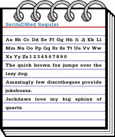 SerifaDMed Regular Font