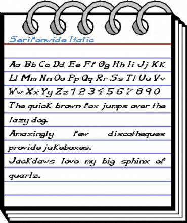 Serifonwide Italic Font