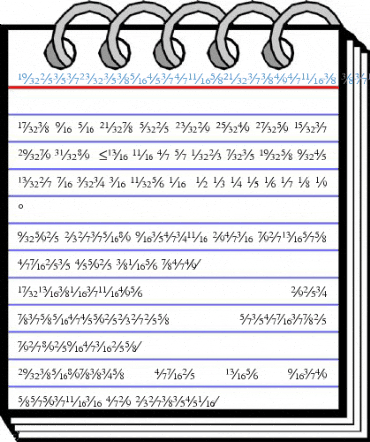 SeriFractionsDiagonal Plain Font