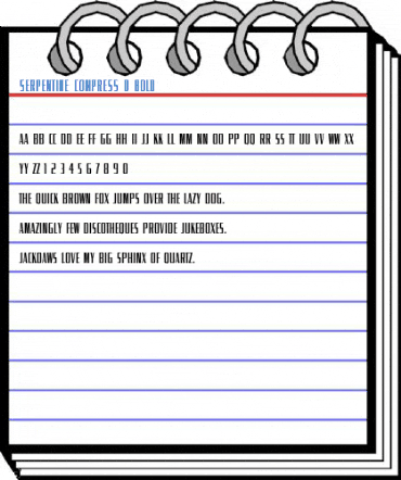 Serpentine Compress D Bold Font