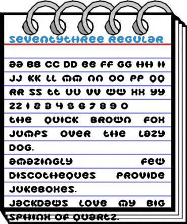 SeventyThree Regular Font