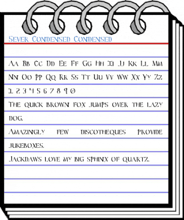 Sever Condensed Condensed Font