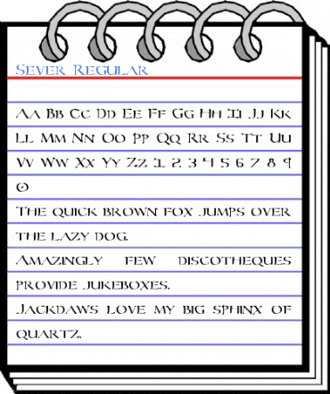 Sever Regular Font