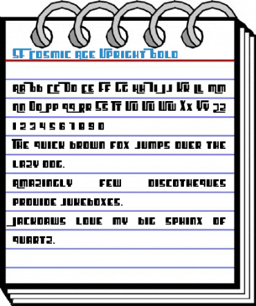 SF Cosmic Age Upright Bold Font