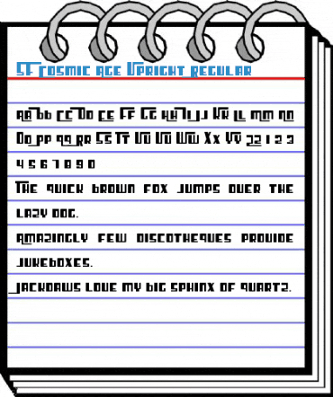 SF Cosmic Age Upright Regular Font