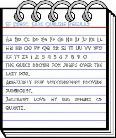 SF Diego Sans Outline Regular Font