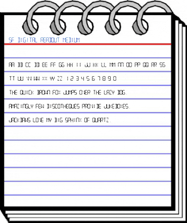 SF Digital Readout Medium Font