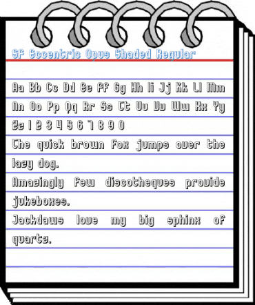 SF Eccentric Opus Shaded Regular Font