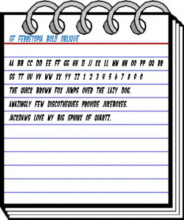 SF Ferretopia Bold Oblique Font