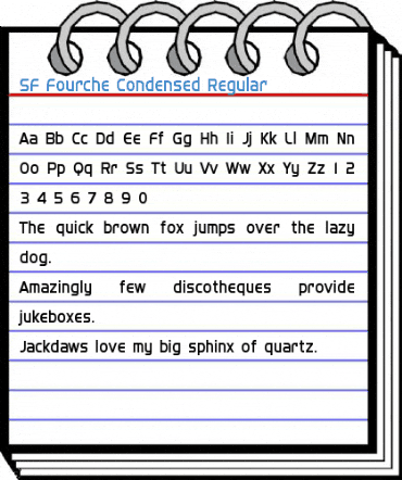 SF Fourche Condensed Regular Font