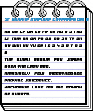 SF Groove Machine Extended Bold Font