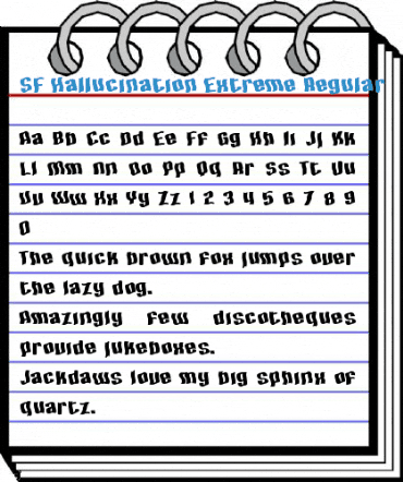 SF Hallucination Extreme Regular Font