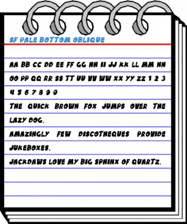SF Pale Bottom Oblique Font