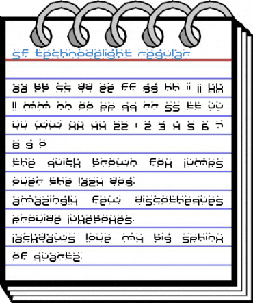 SF Technodelight Regular Font