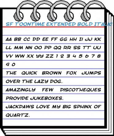 SF Toontime Extended Font