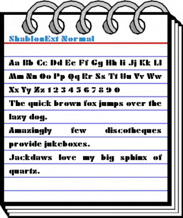 ShablonExt Normal Font