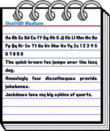 ShaftDV Medium Font