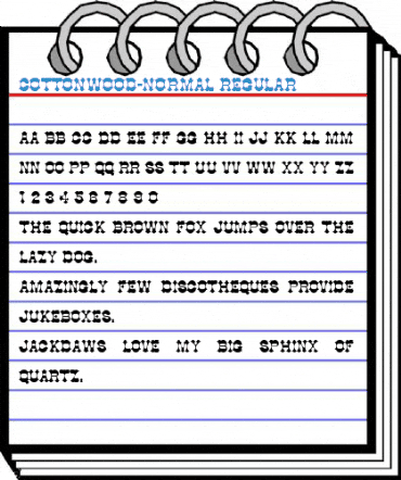 Cottonwood-Normal Regular Font