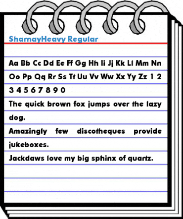SharnayHeavy Regular Font