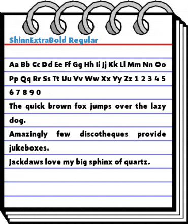 ShinnExtraBold Regular Font
