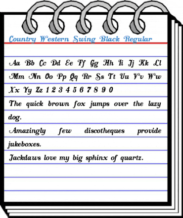 Country Western Swing Black Regular Font