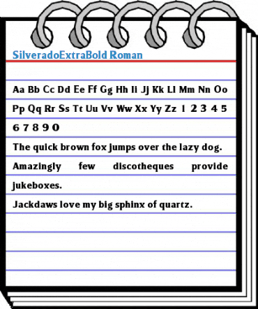 SilveradoExtraBold Roman Font