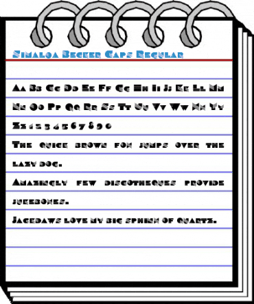 Simaloa Becker Caps Regular Font