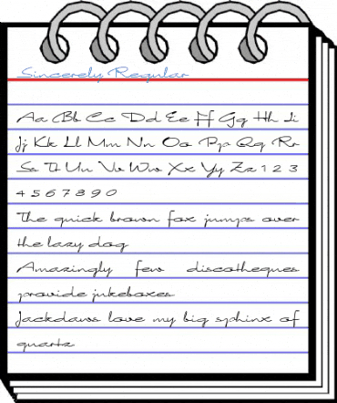 Sincerely Regular Font