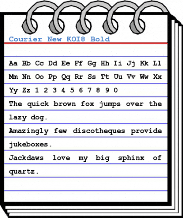 Courier New KOI8 Bold Font