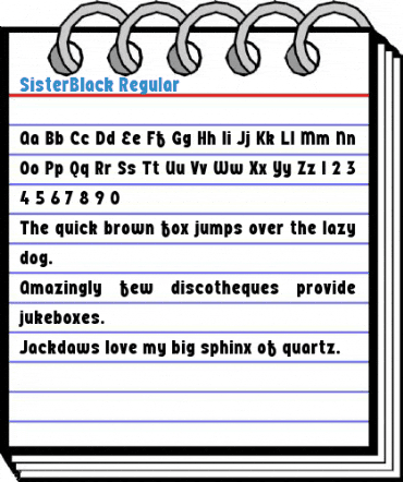SisterBlack Regular Font