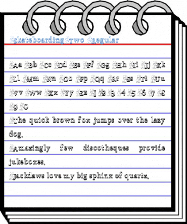 SkateboardingTwo Regular Font