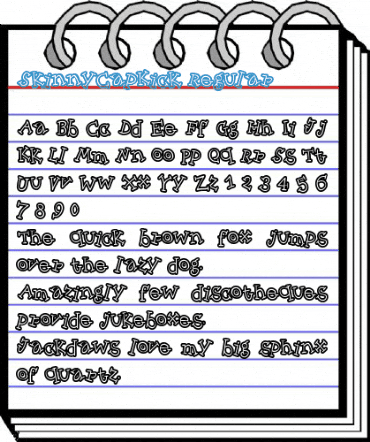SkinnyCapKick Font