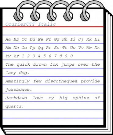 CourierCTT Italic Font