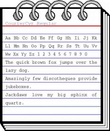 CourierCyr Regular Font