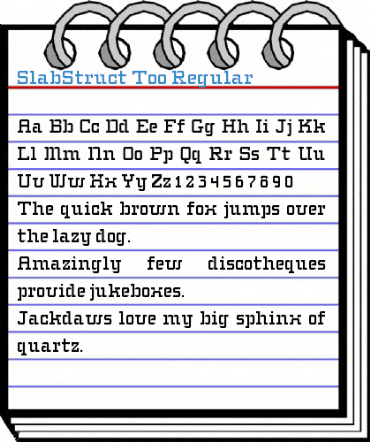 SlabStruct Too Regular Font