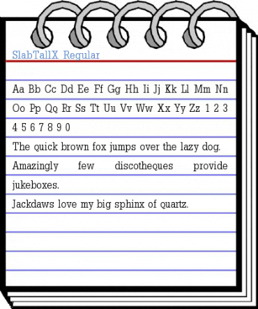 SlabTallX Regular Font